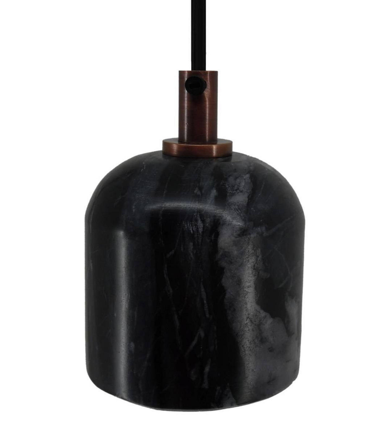 HÄNGELEUCHTE 10,5/10,5/36 cm    - Schwarz, Trend, Stein/Metall (10,5/10,5/36cm) - Kayoom