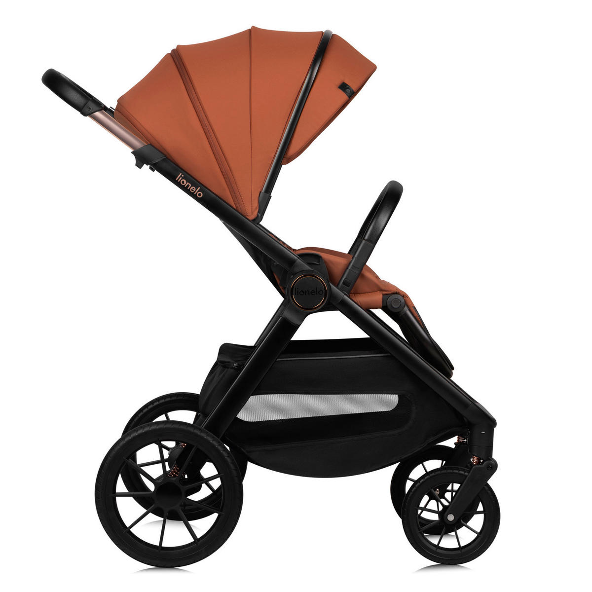KINDERWAGENSET  LO-Layla 3in1  Brown Rust  - Cognac, Basics (94/62/115cm) - Lionelo