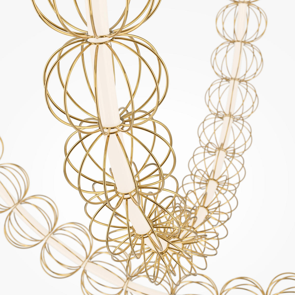 PENDELLAMPA Golden Cage 208.6/184/35 cm  - guldfärgad, Design, metall (208.6/184/35cm) - MAYTONI