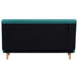 SCHLAFSOFA Samt Petrol  - Petrol/Naturfarben, Design, Holz/Textil (141/81/90cm) - Carryhome