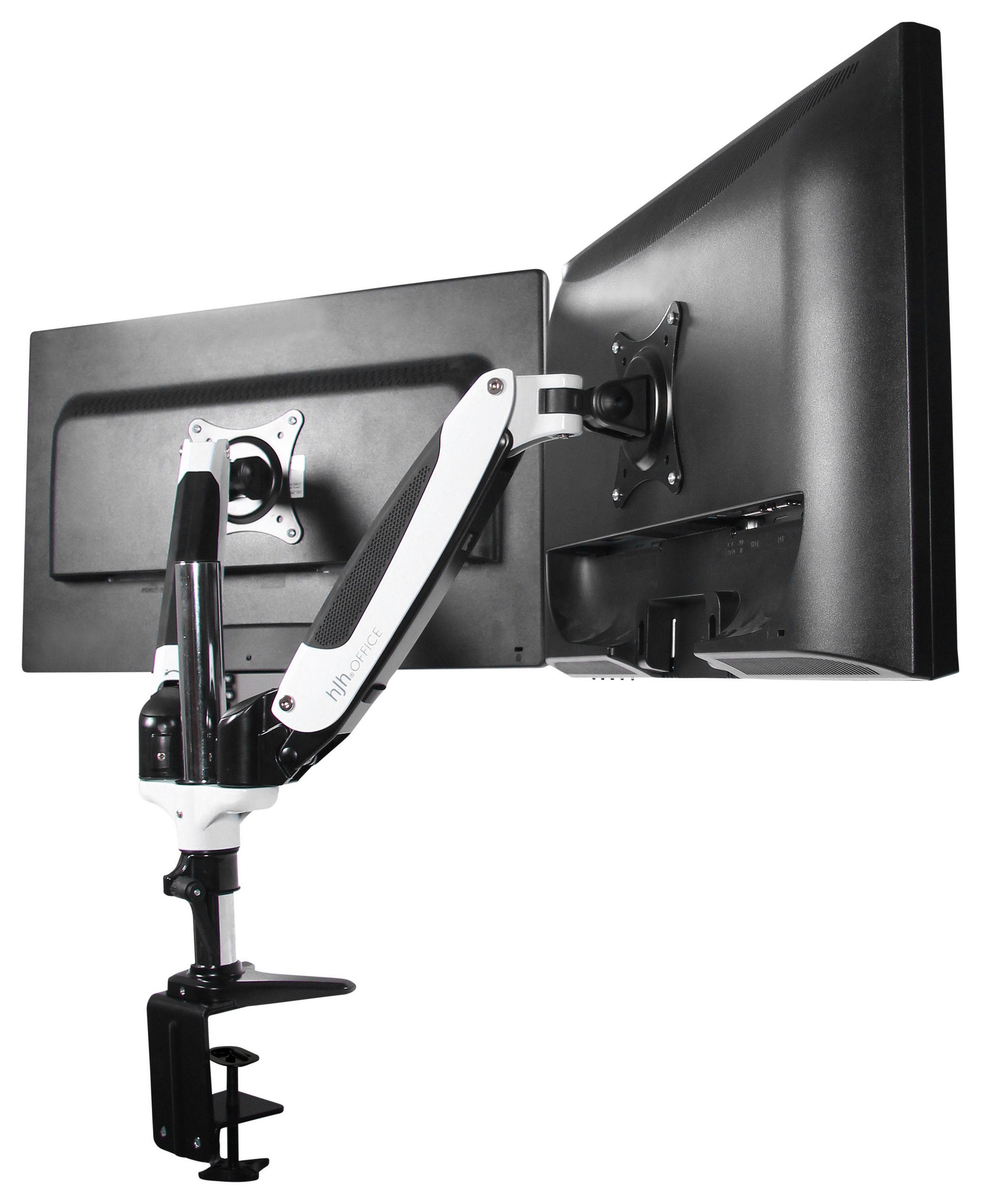 MONITOR-HALTERUNG Metall Schwarz, Weiß  - Schwarz/Weiß, Basics, Metall (66/34/32cm) - MID.YOU