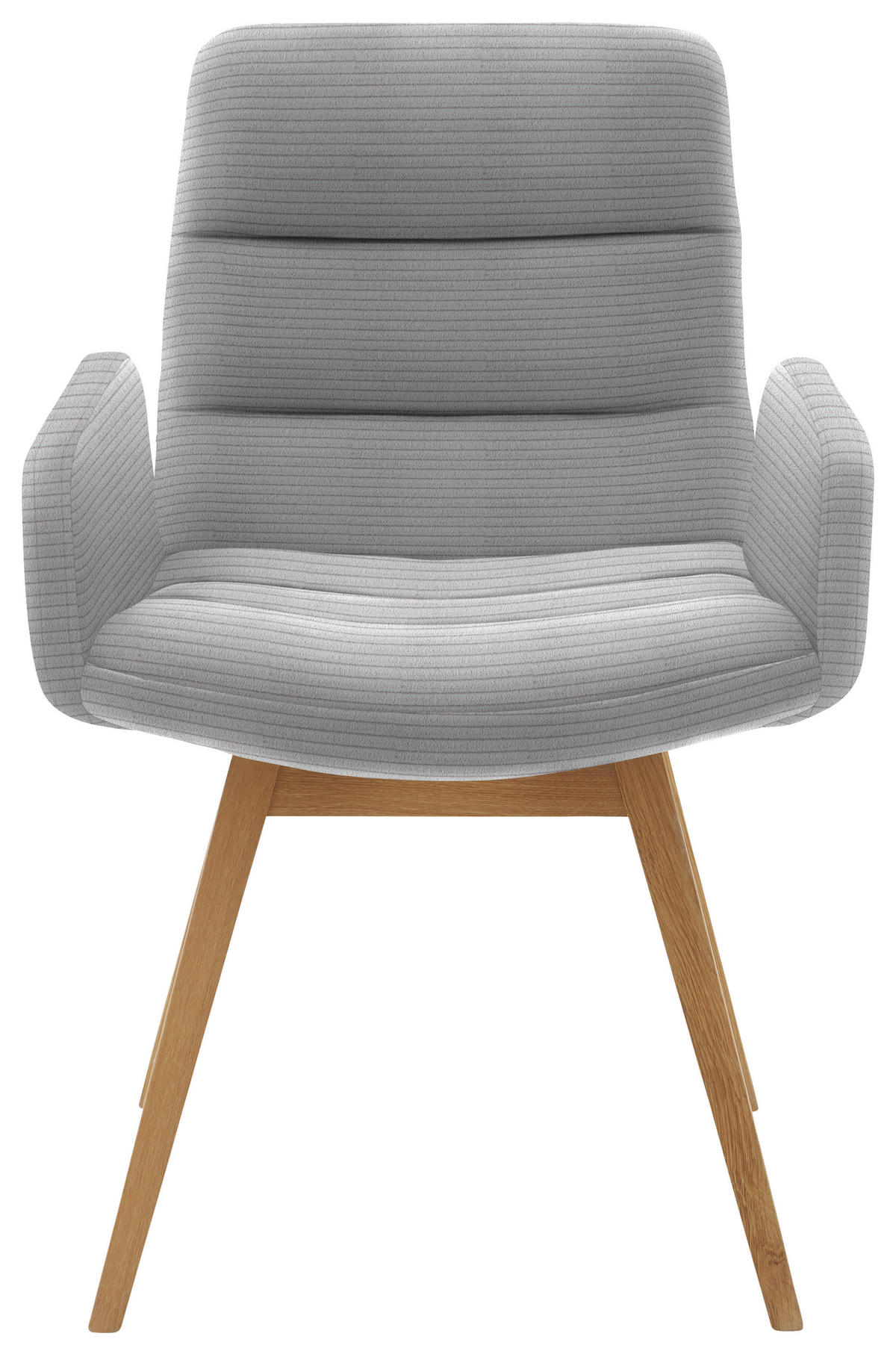 ARMLEHNSTUHL  in Cord  - Naturfarben/Grau, Design, Holz/Textil (61/88/66cm) - Dieter Knoll