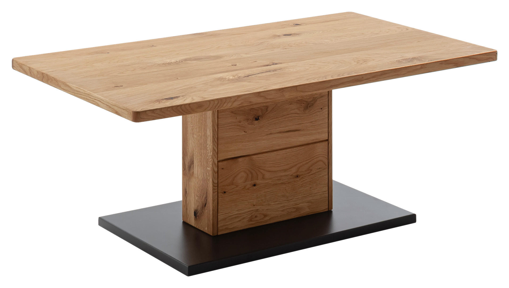 COUCHTISCH Wildeiche furniert, massiv rechteckig Wildeiche  - Wildeiche, Design, Holz/Holzwerkstoff (110/45/65cm) - MID.YOU