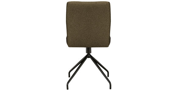 STUHL  , Stoffauswahl, Typenauswahl, Sitzfläche 360° drehbar  , Webstoff, Mikrofaser  ,  - Schwarz/Braun, Design, Textil/Metall (49/91/60cm) - Moderano