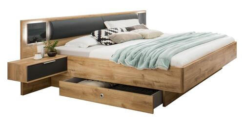 KREVET 180/200 cm     boja hrasta  - boja hrasta, Dizajnerski, pločasti materijal (180/200cm) - Xora