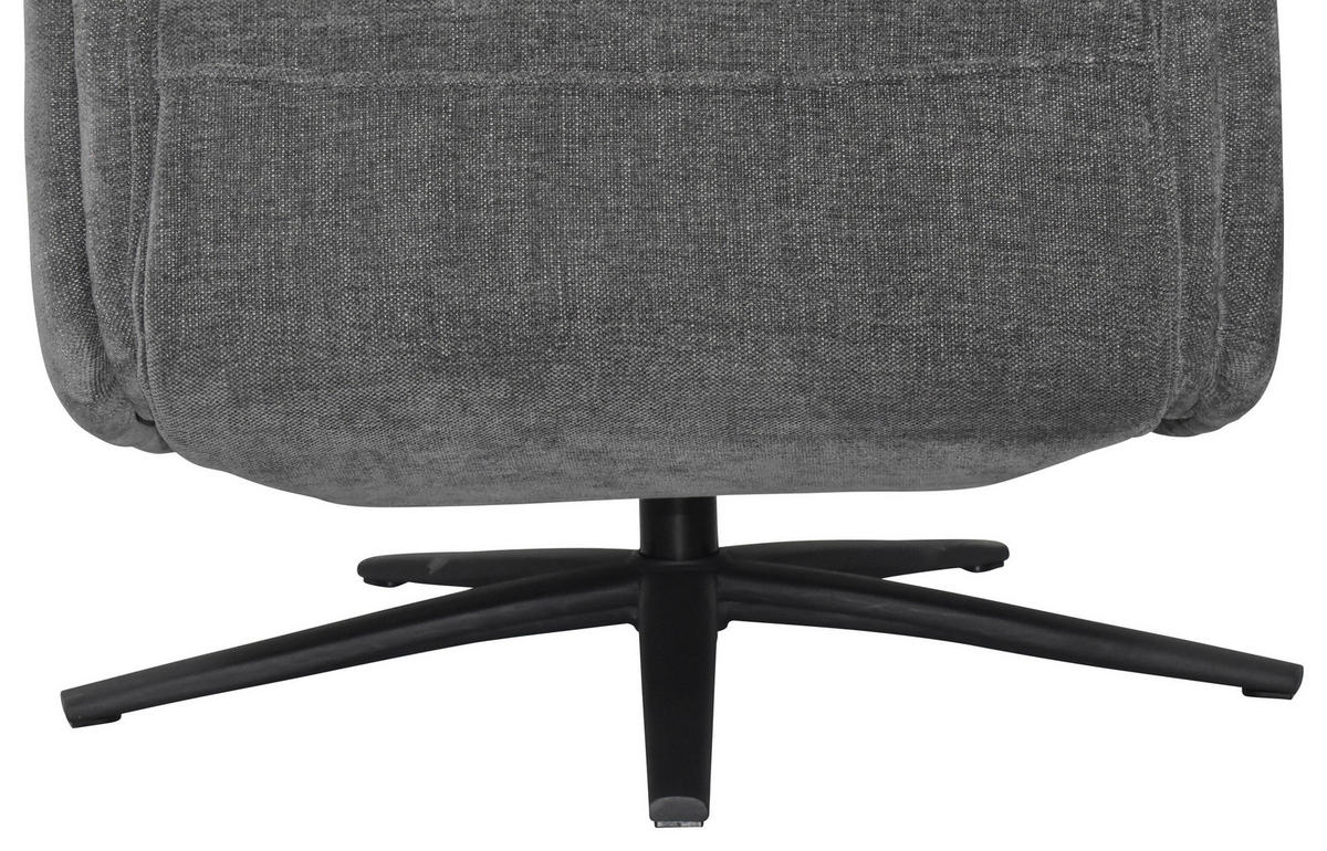 RELAXSESSEL Webstoff    - Graubraun/Schwarz, Design, Holz/Textil (75/109/84/148/84cm) - Livetastic