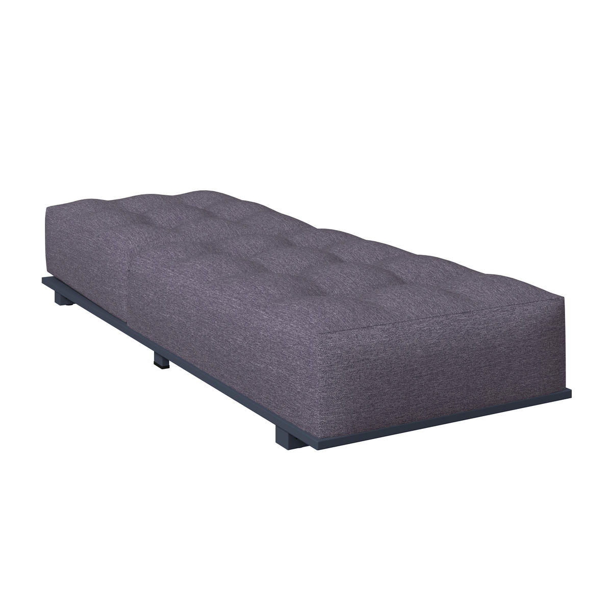 ZÁHRADNÉ LEŽADLO kov, textil - biela/tmavosivá, Modern, kov/textil (200/31/75cm) - Ambia Garden