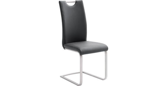 SCHWINGSTUHL in Edelstahl Lederlook - Edelstahlfarben/Creme, Basics, Textil/Metall (42/103/55cm) - Novel