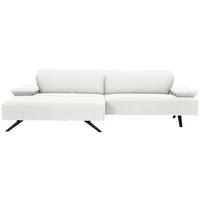 ECKSOFA in Flachgewebe Creme  - Anthrazit/Creme, Design, Textil/Metall (166/280cm) - Johann Jakob