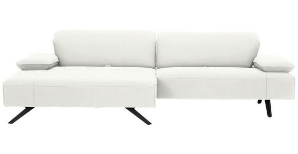 ECKSOFA in Flachgewebe Creme  - Anthrazit/Creme, Design, Textil/Metall (166/280cm) - Ambiente