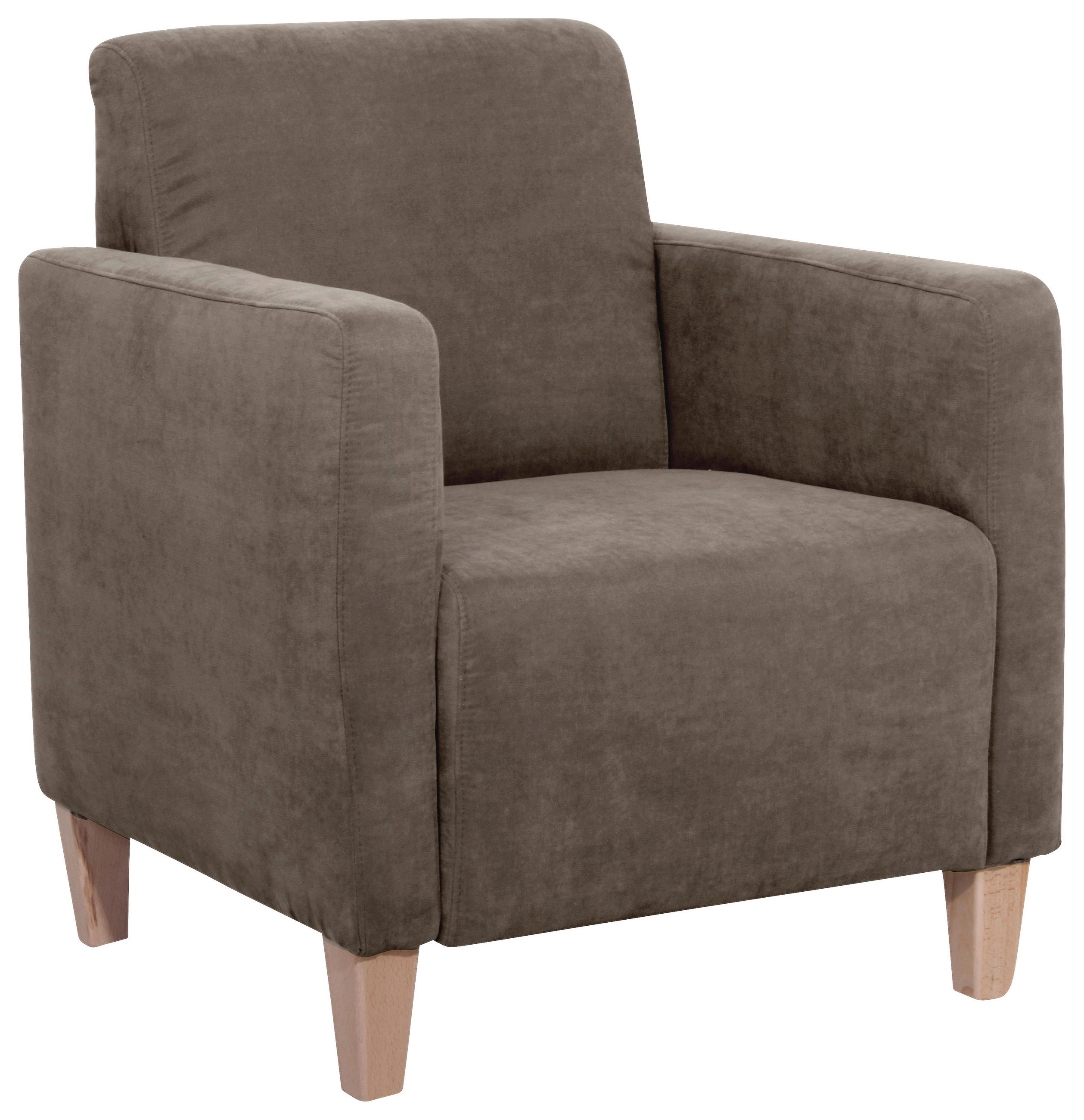 SESSEL Velours Sahara    - Naturfarben/Sahara, Design, Holz/Textil (71/81/70cm) - Max Winzer