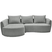 ECKSOFA in Chenille Grau  - Schwarz/Grau, MODERN, Kunststoff/Textil (179/287cm) - Carryhome