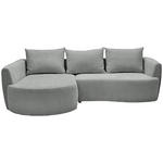 ECKSOFA in Chenille Grau  - Schwarz/Grau, MODERN, Kunststoff/Textil (179/287cm) - Carryhome