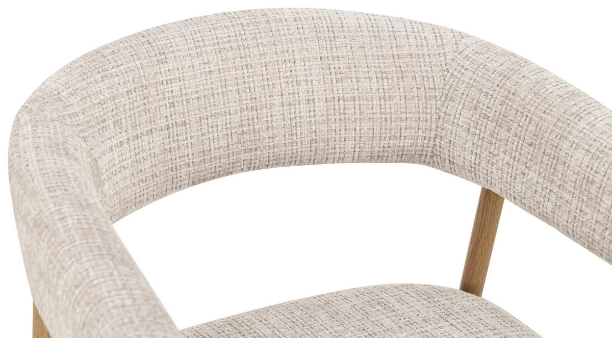 BARHOCKER in Eichefarben, Beige  - Eichefarben/Beige, MODERN, Holz/Textil (53/93/55cm) - Livetastic