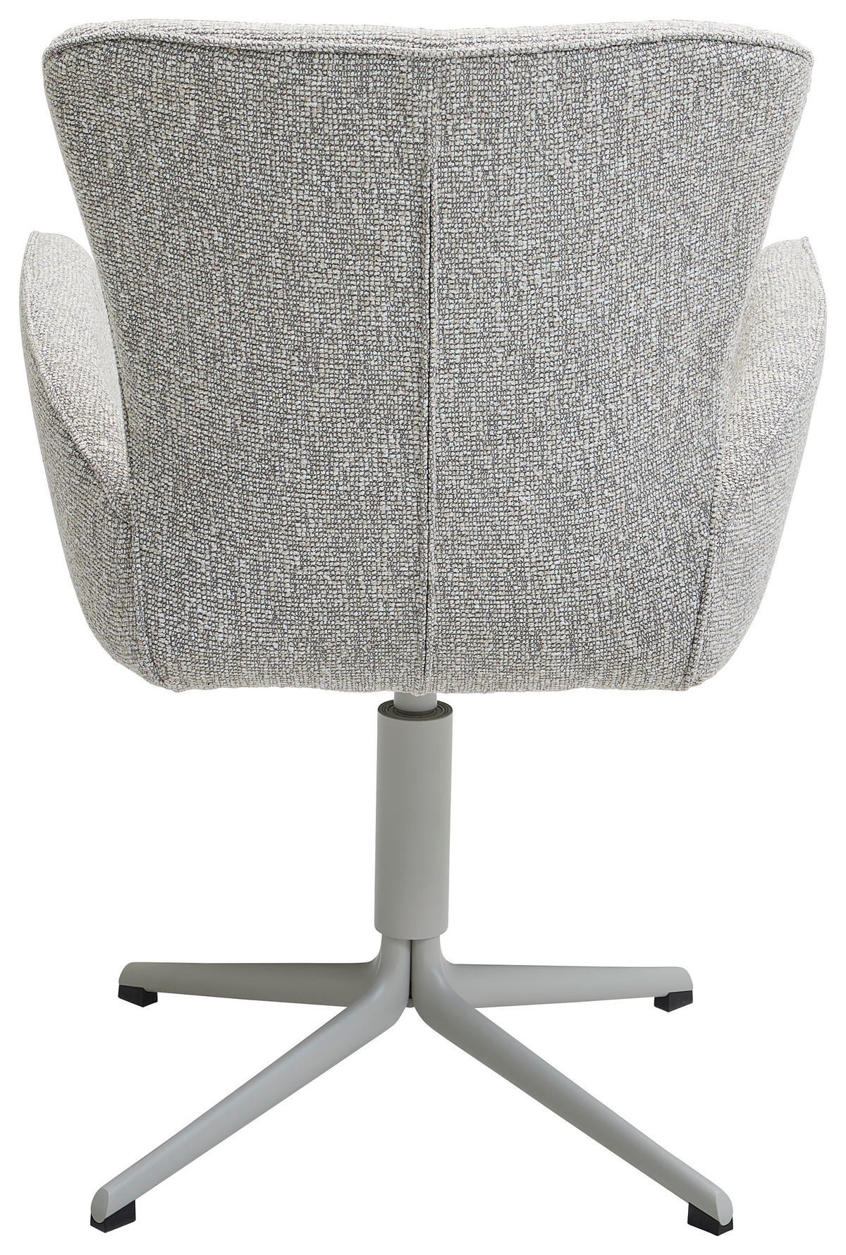 ARMLEHNSTUHL  in Eisen Jacquard, Flachgewebe  - Greige/Grau, Design, Textil/Metall (63/92/63cm) - Valdera