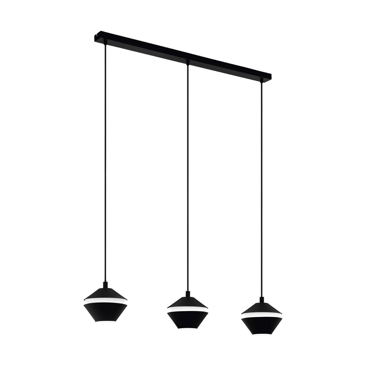 LED-HÄNGELEUCHTE 86,5/16,5/110 cm    - Weiss/Schwarz, Design, Kunststoff/Metall (86,5/16,5/110cm) - Eglo