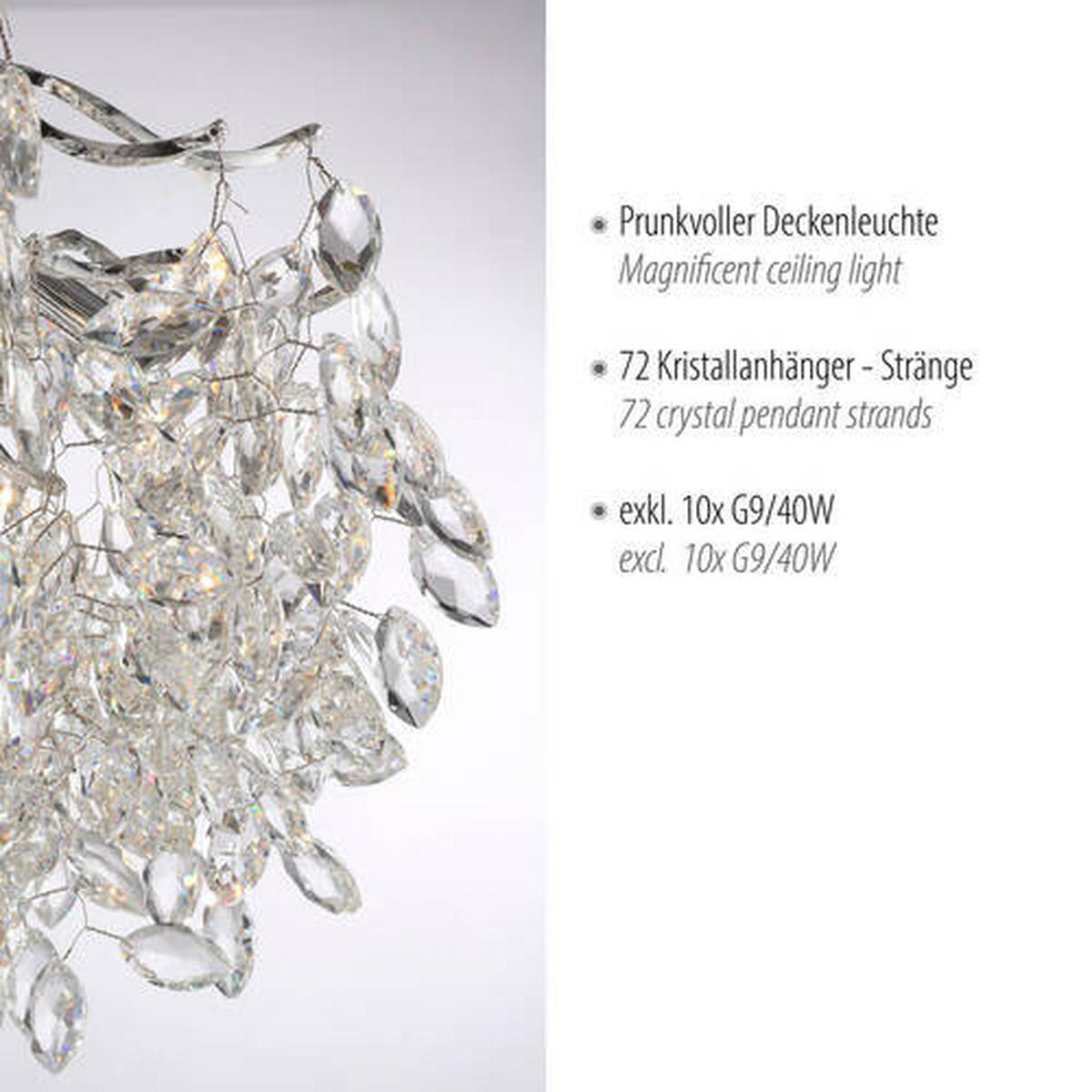 SVJETILJKA STROPNA Ricicle  - boje kroma, Design, metal/plastika (60/60/37cm)