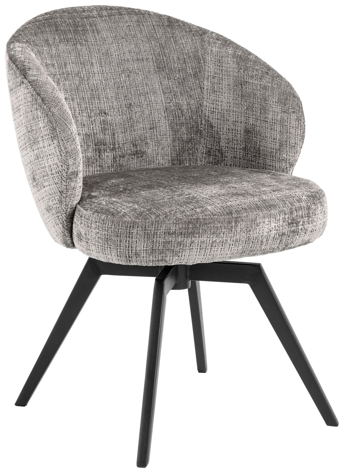 ŽIDLE S PODRUČKAMI, struktura, šedá, černá - šedá/černá, Trend, kov/textil (58,5/80/60cm) - MID.YOU