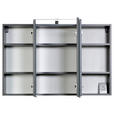 SPIEGELSCHRANK 100/64/20 cm  - Chromfarben/Graphitfarben, KONVENTIONELL, Glas/Holzwerkstoff (100/64/20cm) - Xora
