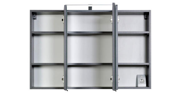 SPIEGELSCHRANK 100/64/20 cm - Chromfarben/Graphitfarben, KONVENTIONELL, Glas/Holzwerkstoff (100/64/20cm) - Xora