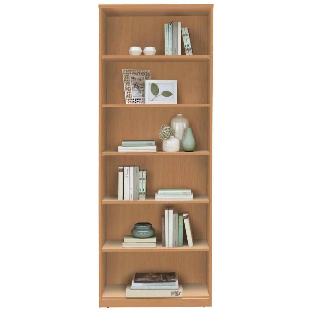 Thumbnail - Xora Regal, Buche, Holzwerkstoff, 5 Fächer, 72x194x36 cm, Wohnzimmer, Regale, Bücherregale
