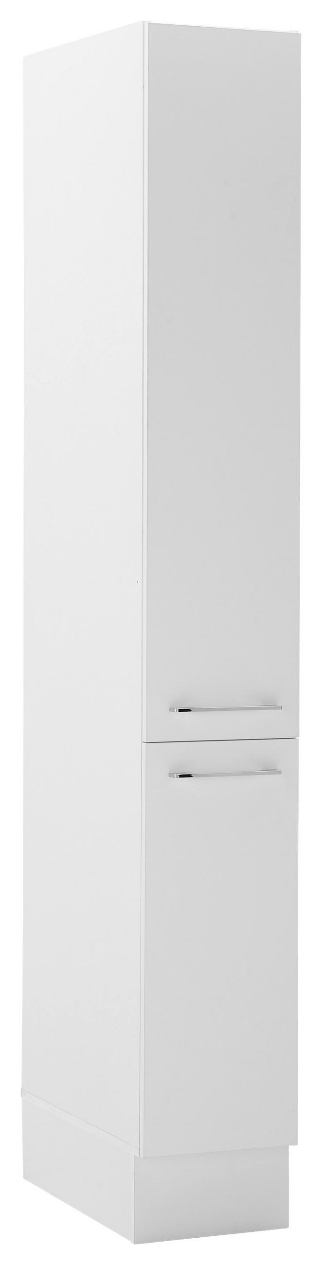 APOTHEKERSCHRANK 30/211/57 cm  in Weiß  - Chromfarben/Weiß, Trend, Holzwerkstoff/Metall (30/211/57cm) - MID.YOU