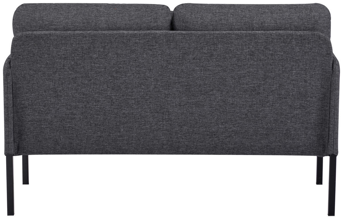 SOFA Webstoff Grau  - Schwarz/Grau, MODERN, Textil/Metall (126/79/70,5cm) - P & B