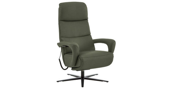 RELAXSESSEL in Leder Dunkelgrün  - Dunkelgrün/Schwarz, Design, Leder/Metall (76/110/86cm) - Dieter Knoll