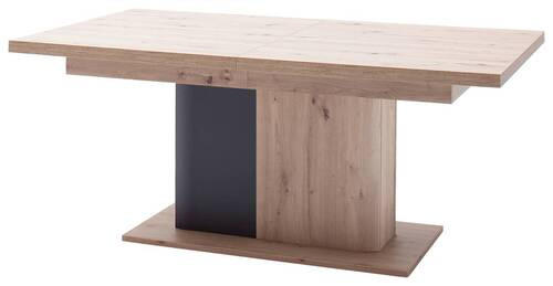 ESSTISCH Anthrazit, Eichefarben rechteckig  ausziehbar  - Eichefarben/Anthrazit, Design, Holzwerkstoff (180-280/100/77cm) - Livetastic