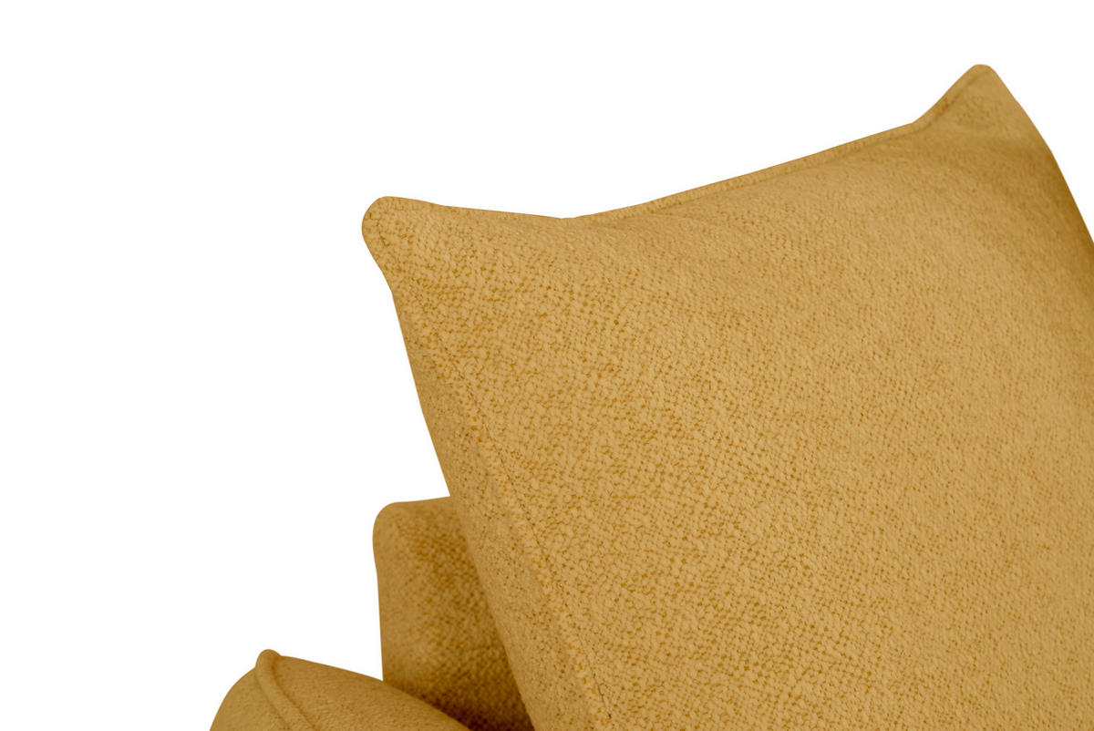 ECKSOFA in Chenille Senfgelb  - Senfgelb, Design, Textil (254/160cm) - MID.YOU