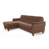 ECKSOFA PALMERA V Braun Mikrofaser  - Eichefarben/Braun, KONVENTIONELL, Holz/Textil (163/244cm) - Sit & More