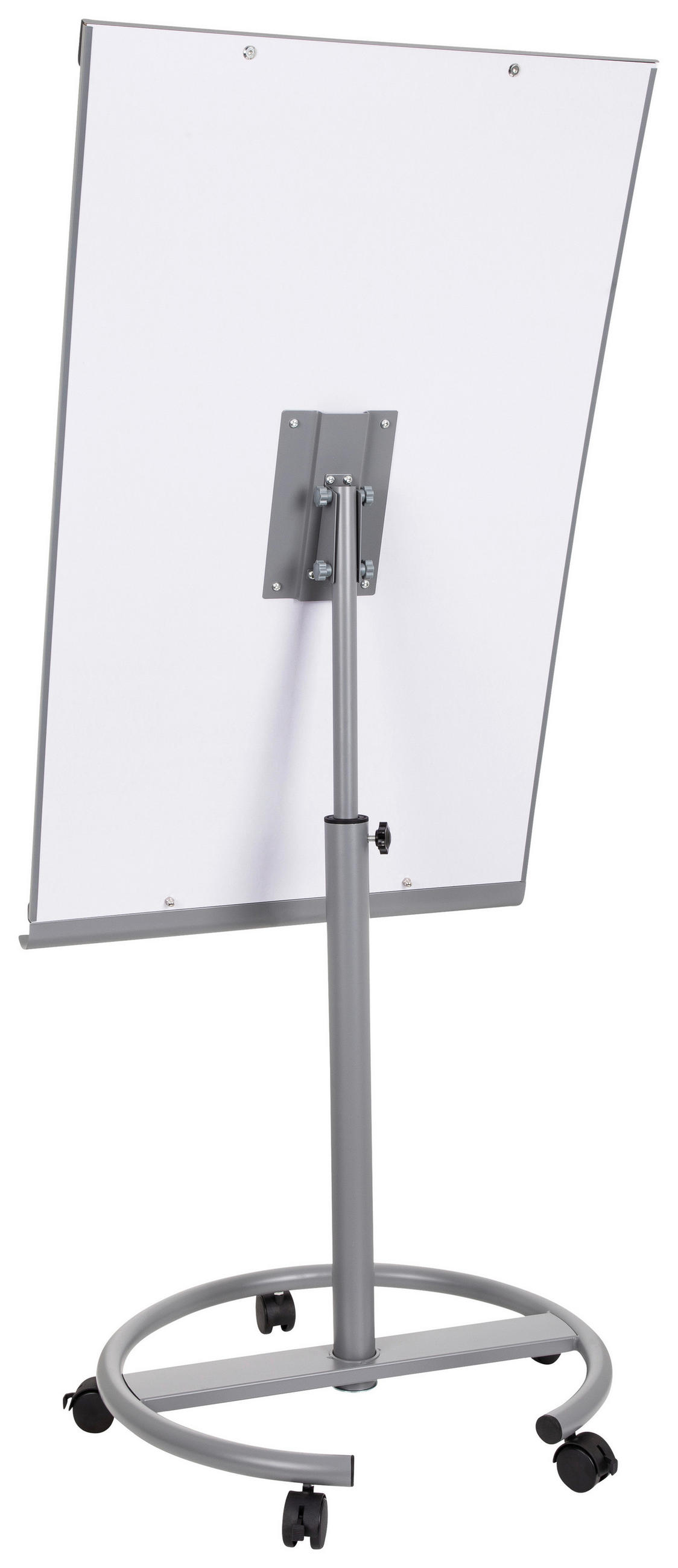 WHITEBOARD Metall Silberfarben, Weiß  - Silberfarben/Weiß, Basics, Kunststoff/Metall (65,5/133-190/60cm) - MID.YOU