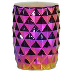 BEISTELLTISCH 32/32/45 cm Gelb, Lila, Pink  - Pink/Gelb, Design, Keramik (32/32/45cm) - Landscape