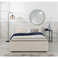 OBLAZINJENA POSTELJA 140 cm   x 200 cm  , les, kovina, umetna masa, tekstil naravne barve  - naravne barve, Moderno, kovina/umetna masa (140/200cm) - MID.YOU