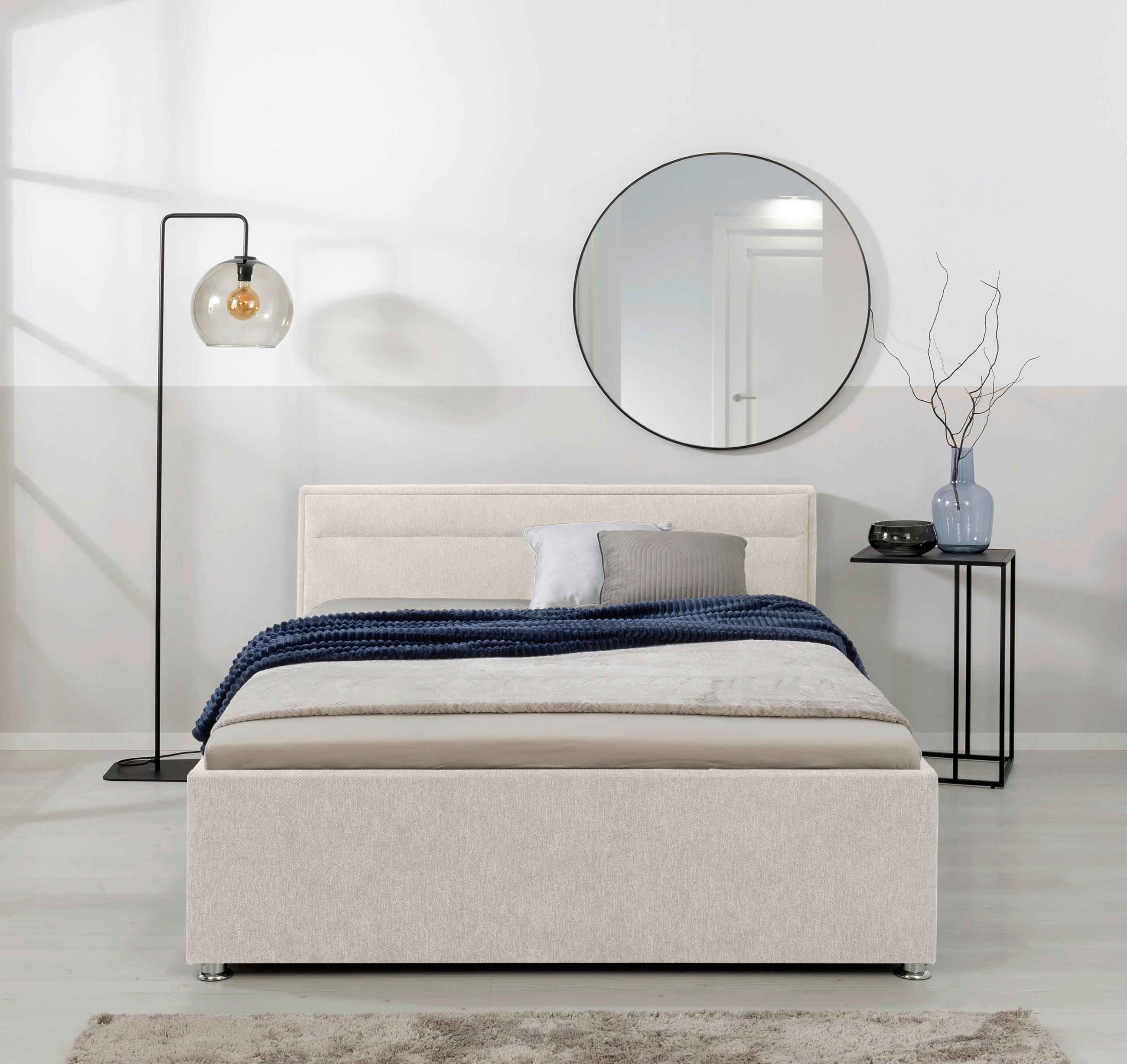 MID.YOU ČALOUNĚNÁ POSTEL, 140/200 cm, přírodní barvy