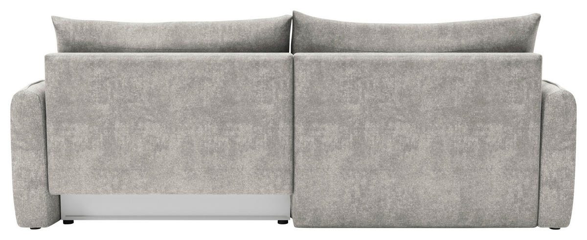 ECKSOFA Beige Struktur Rückenkissen, Bettkasten, Schlaffunktion, Rücken echt, Liegefläche im Originalstoff  - Beige/Schwarz, KONVENTIONELL, Kunststoff/Textil (148/266cm) - Milino