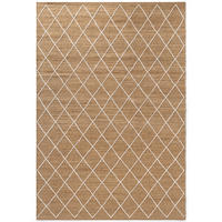 FLACHWEBETEPPICH 200/300 cm Kunu Weiß, Sandfarben rechteckig  - Sandfarben/Weiß, Basics, Textil (200/300cm) - Hanse Home