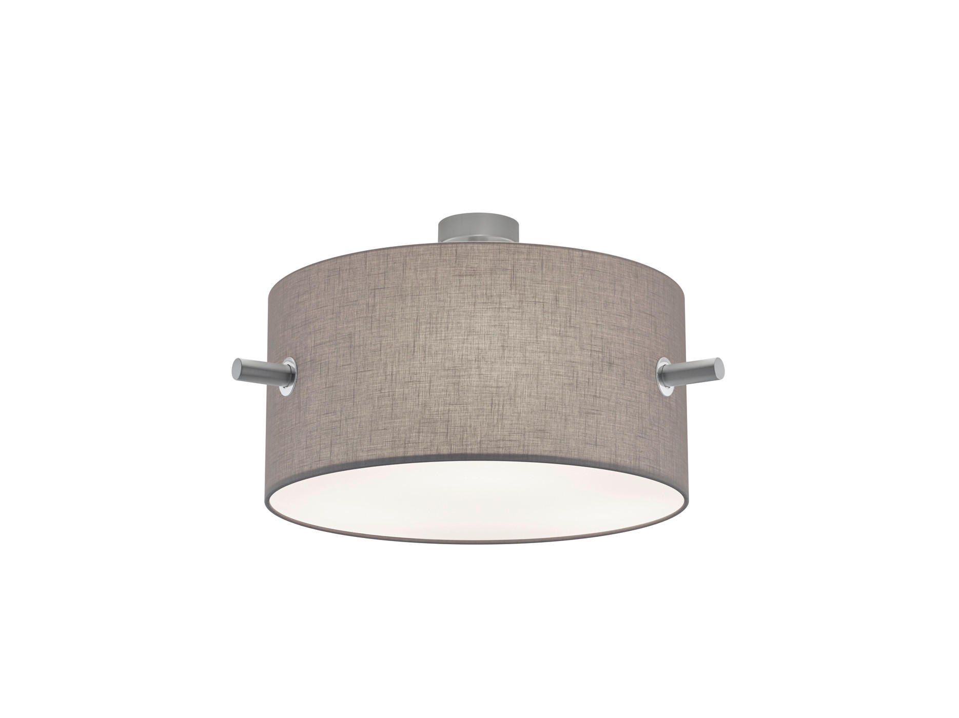 DECKENLEUCHTE  65,0/35,0 cm    - Grau/Nickelfarben, Basics, Textil/Metall (65,0/35,0cm) - Trio Leuchten