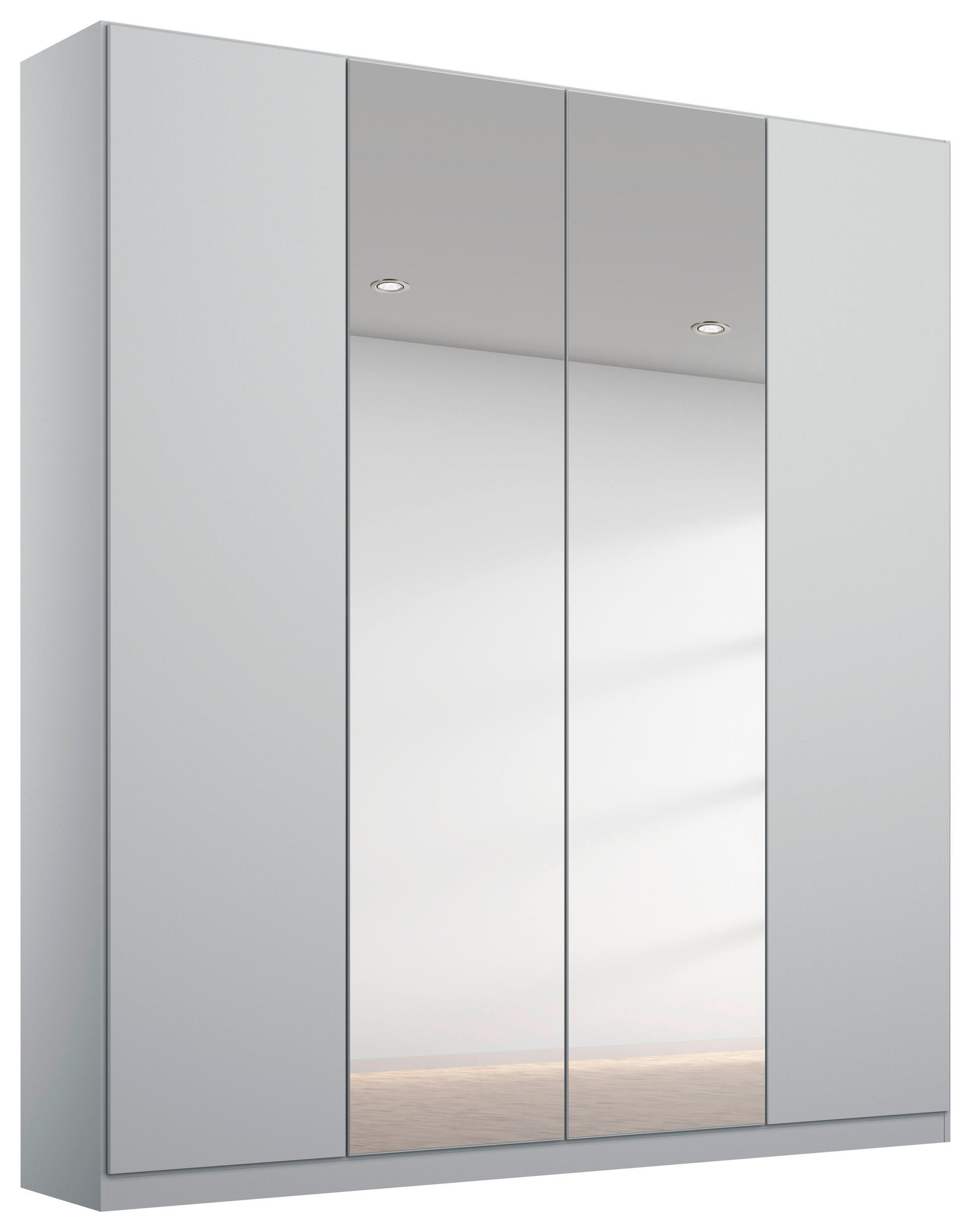 Drehtürenschrank Mit Spiegel 181 cm Alabama Seidengrau