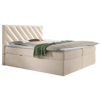 LIT COFFRE 160/200 cm  in Beige  - Beige/Schwarz, Modern, Textil (160/200cm) - MID.YOU