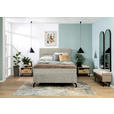 BOXSPRINGBETT 140/200 cm  in Hellgrau  - Hellgrau/Schwarz, Design, Textil/Metall (140/200cm) - Esposa