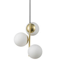 HÄNGELEUCHTE LILLY 15/36,5 cm   - Messingfarben/Weiß, Design, Glas/Metall (15/36,5cm) - Nordlux