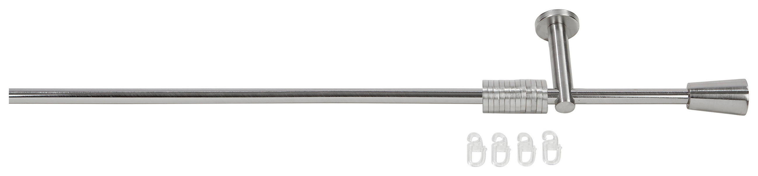 Rundstangengarnitur 1-Lfg Jocy Edelstahlfarben L: 140 cm