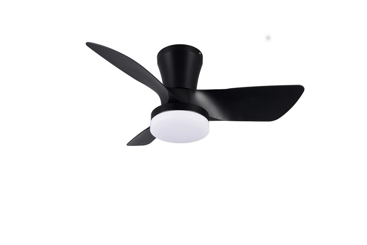 Ventilator mit Beleuchtung 76,0/26,0 cm   - Schwarz, KONVENTIONELL, Kunststoff (76,0/26,0cm)