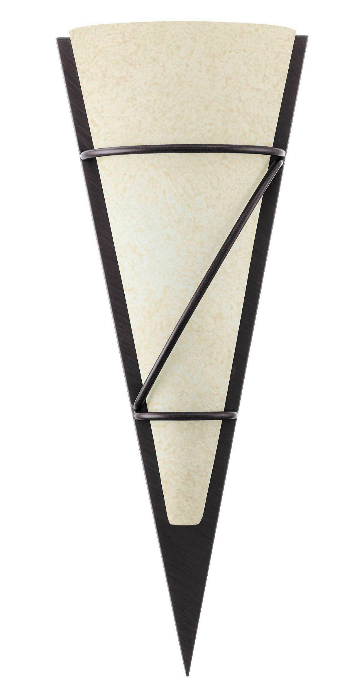 VÄGGLAMPA Pascal   - beige/brun, Klassisk, metall/glas (48/18/12cm) - Eglo