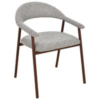 ARMLEHNSTUHL   Bouclé  - Taupe/Walnussfarben, Basics, Holz/Textil (59/75/62cm) - Livetastic