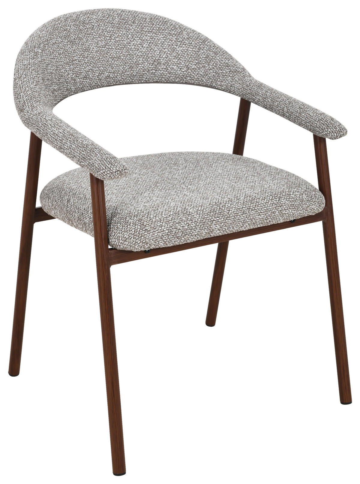 ARMLEHNSTUHL  in Eisen Bouclé  - Eichefarben/Beige, Basics, Holz/Textil (59/75/62cm) - Livetastic