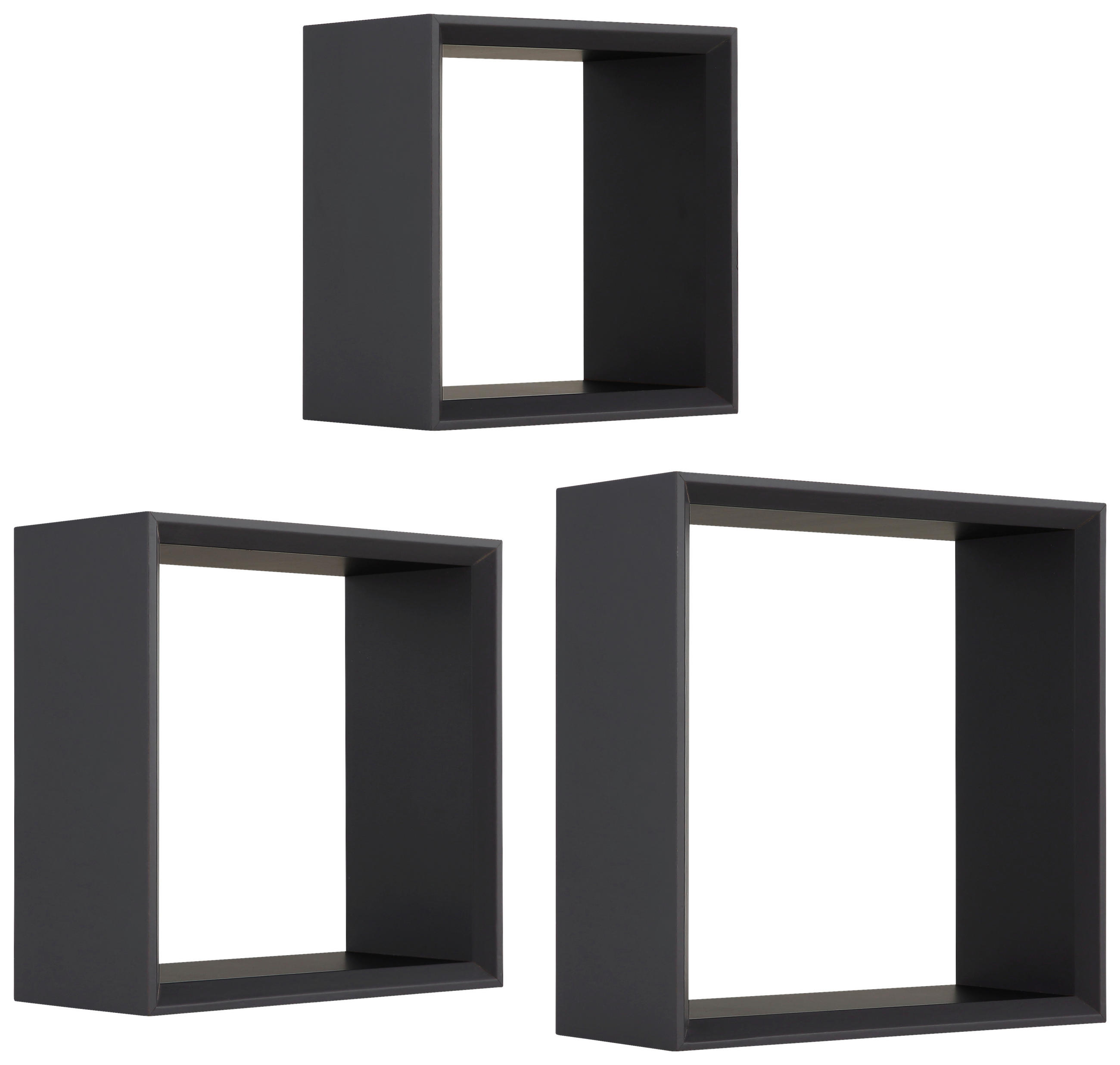 Wandregal Maxima, 3-Teilig Antharzit, B: 30cm