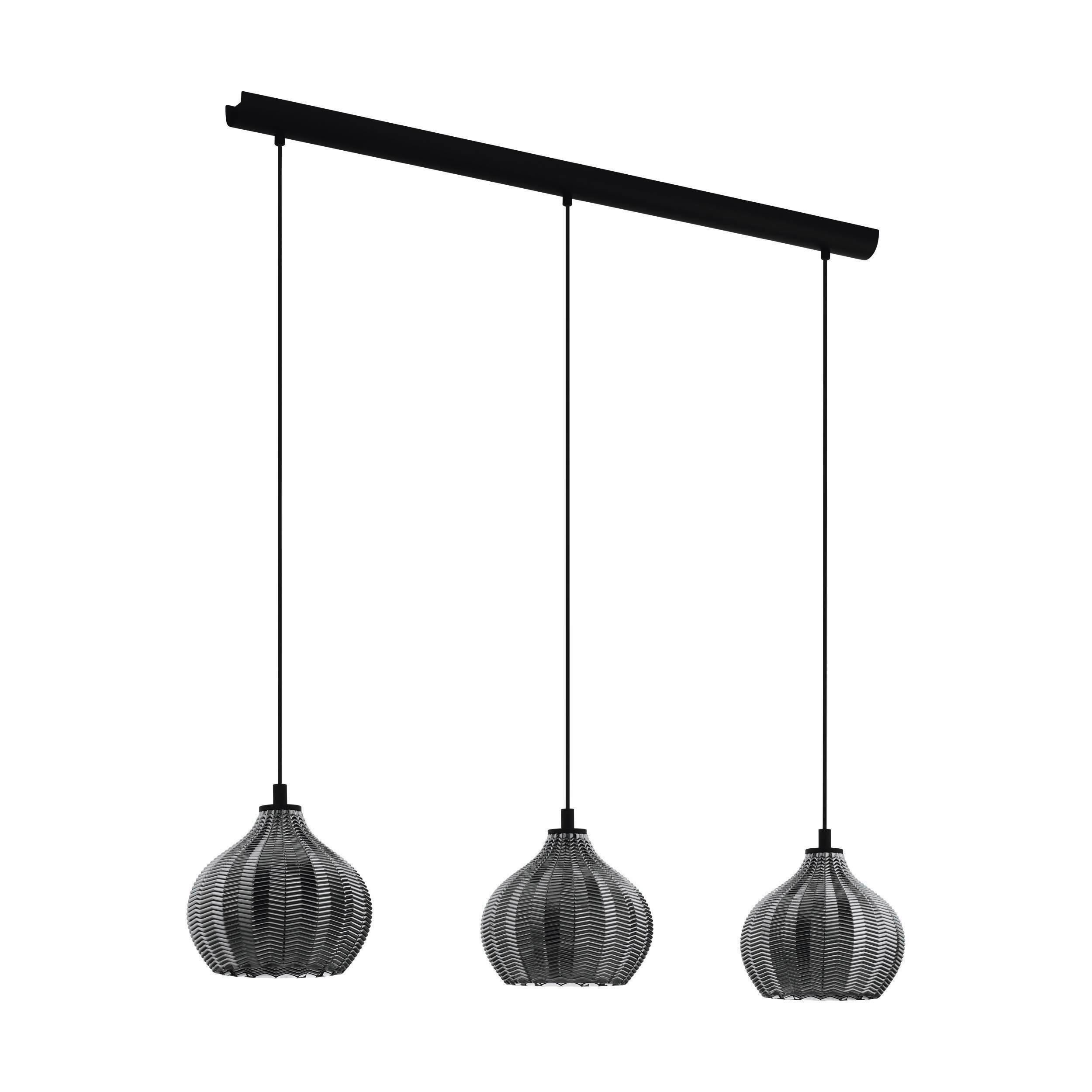 HÄNGLAMPA 105/23/110 cm  - svart, Design, metall/glas (105/23/110cm) - Eglo