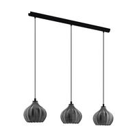 HÄNGELEUCHTE 105/23/110 cm   - Schwarz, Design, Glas/Metall (105/23/110cm) - Eglo
